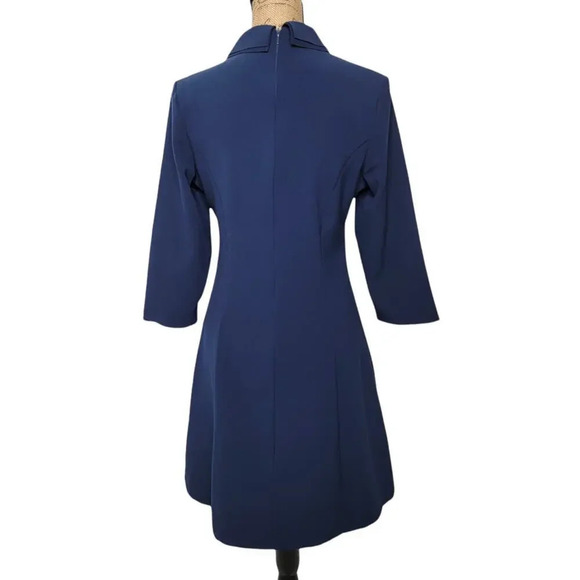 D & R Classic Embroidered Floral Double Collar Dress Women's Plus Size XXL Blue - Picture 3 of 16